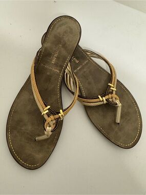Carlo Pazolini Tonal Brown Braided Thong Sandals - Women